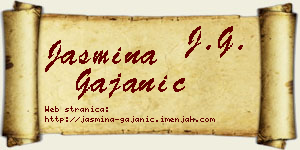 Jasmina Gajanić vizit kartica